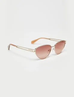 Metal cat-eye sunglasses