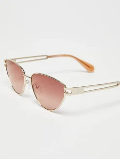 Metal cat-eye sunglasses