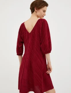 Micro-pleated jersey dress