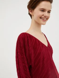 Micro-pleated jersey dress