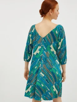 Micro-pleated jersey dress