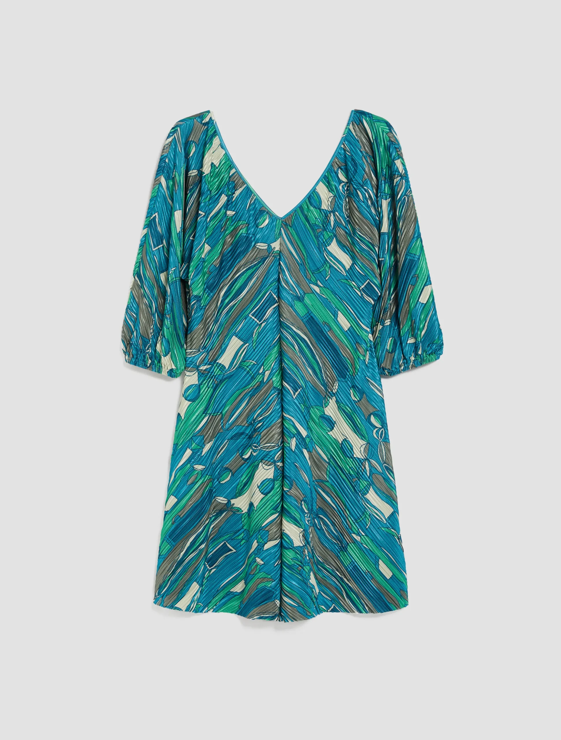 Micro-pleated jersey dress