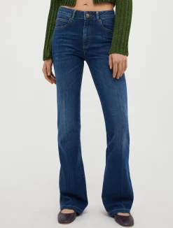 Mid-rise bootcut jeans