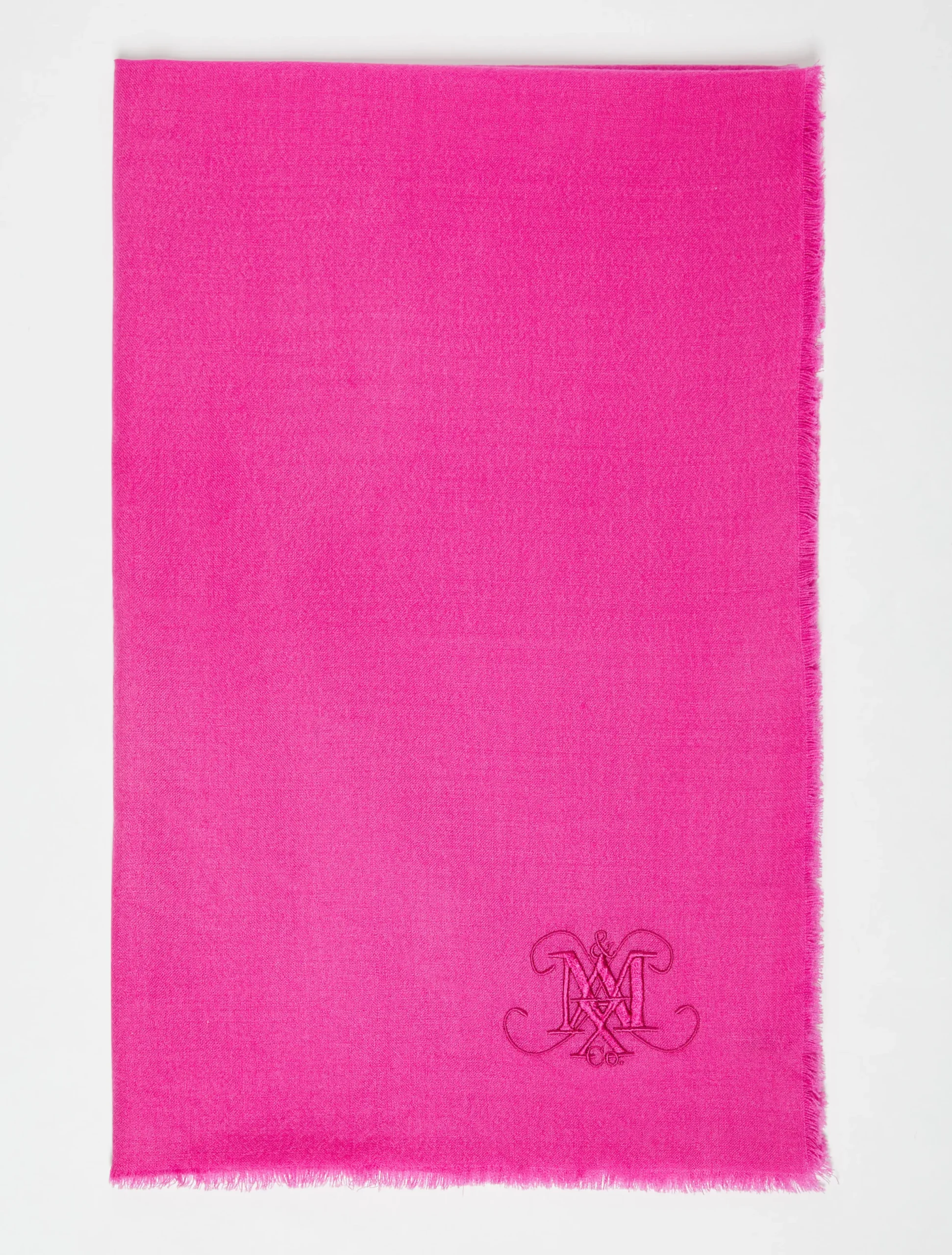Monogrammed wool stole