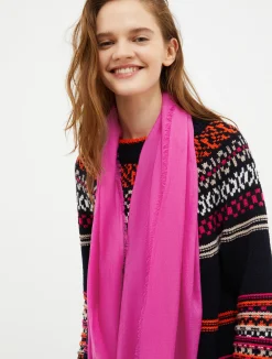 Monogrammed wool stole