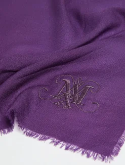 Monogrammed wool stole