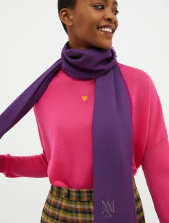 Monogrammed wool stole