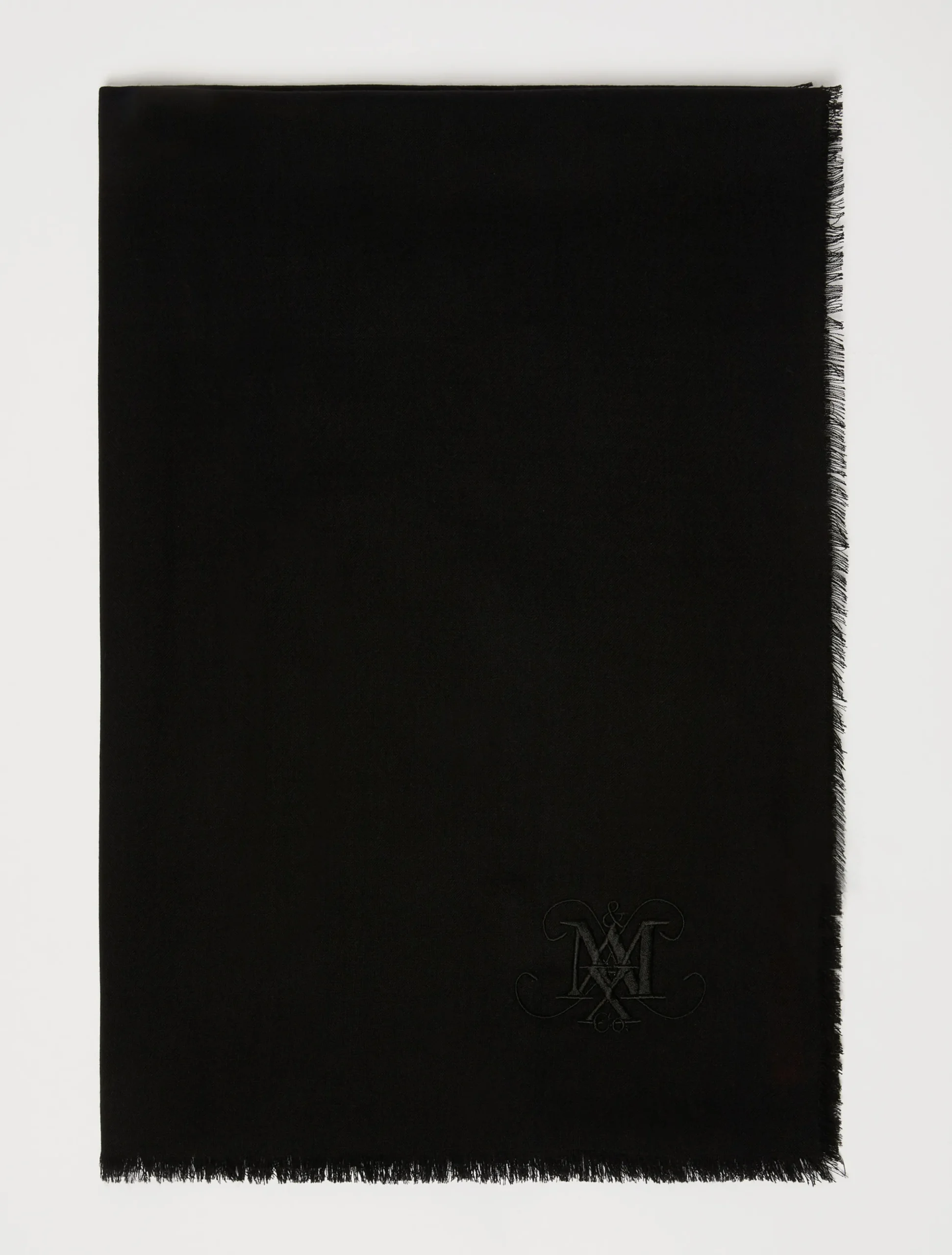 Monogrammed wool stole
