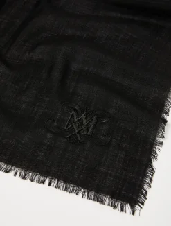 Monogrammed wool stole