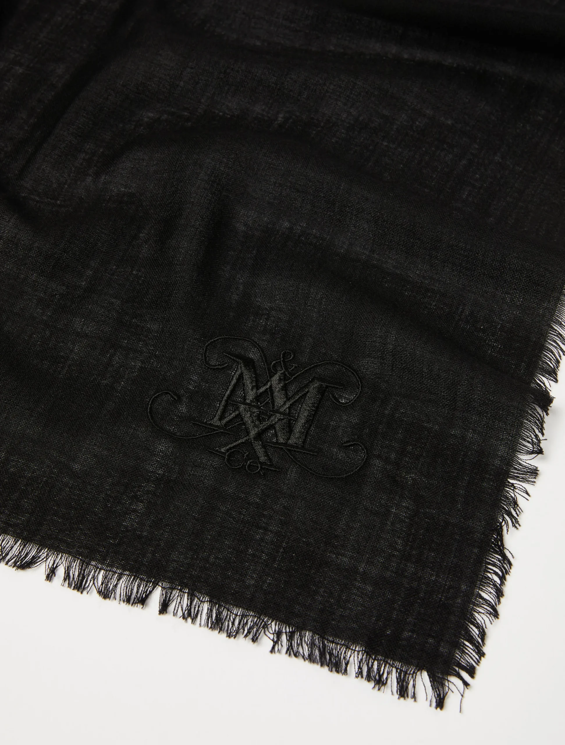 Monogrammed wool stole