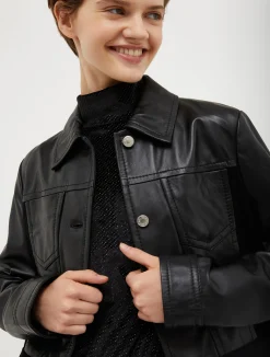 Nappa-leather and suede jacket