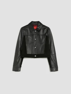 Nappa-leather and suede jacket