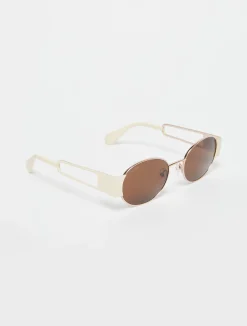 Oval metal glasses