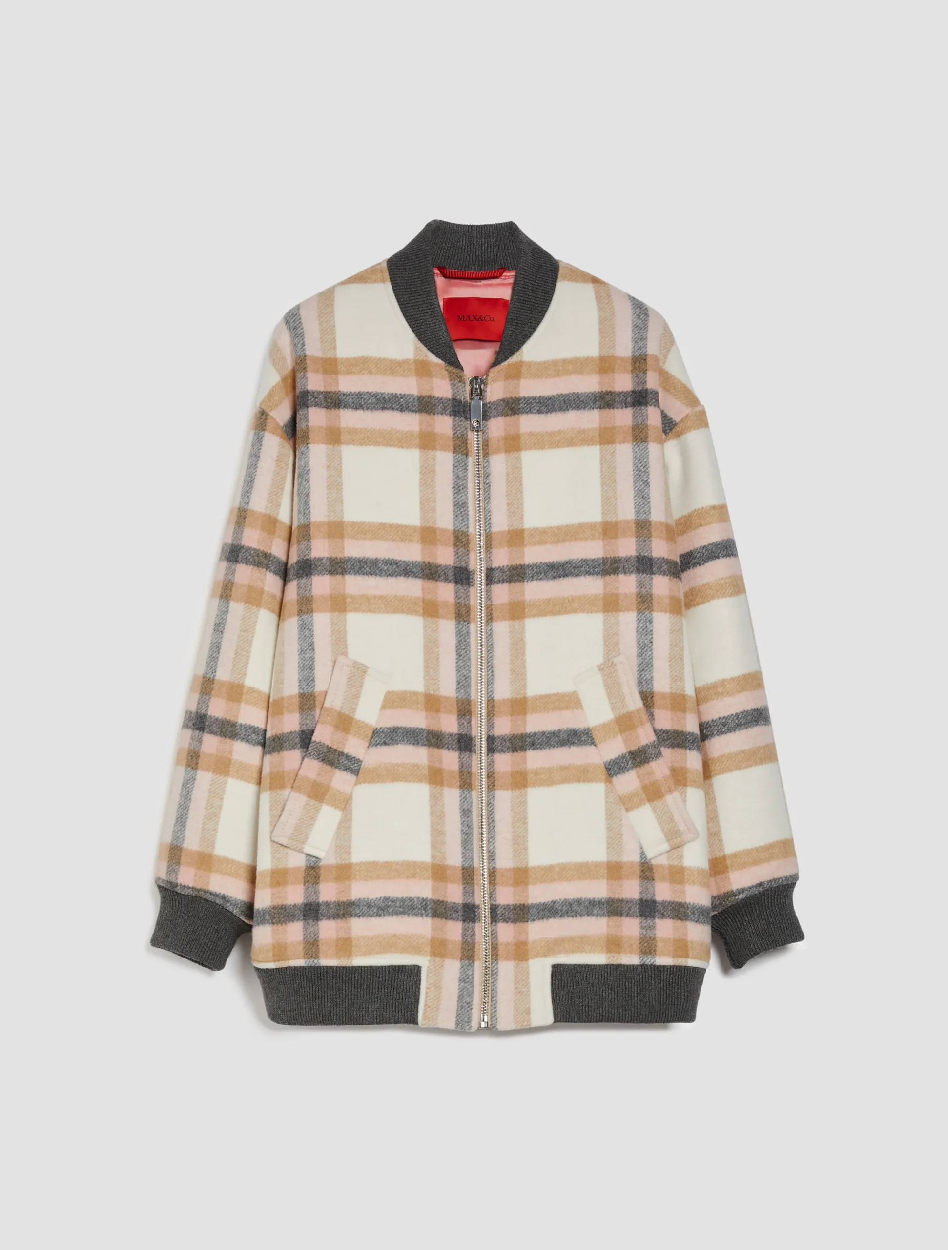 Oversized bomber jacket in a wool blend