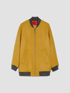 Oversized bomber jacket in a wool blend