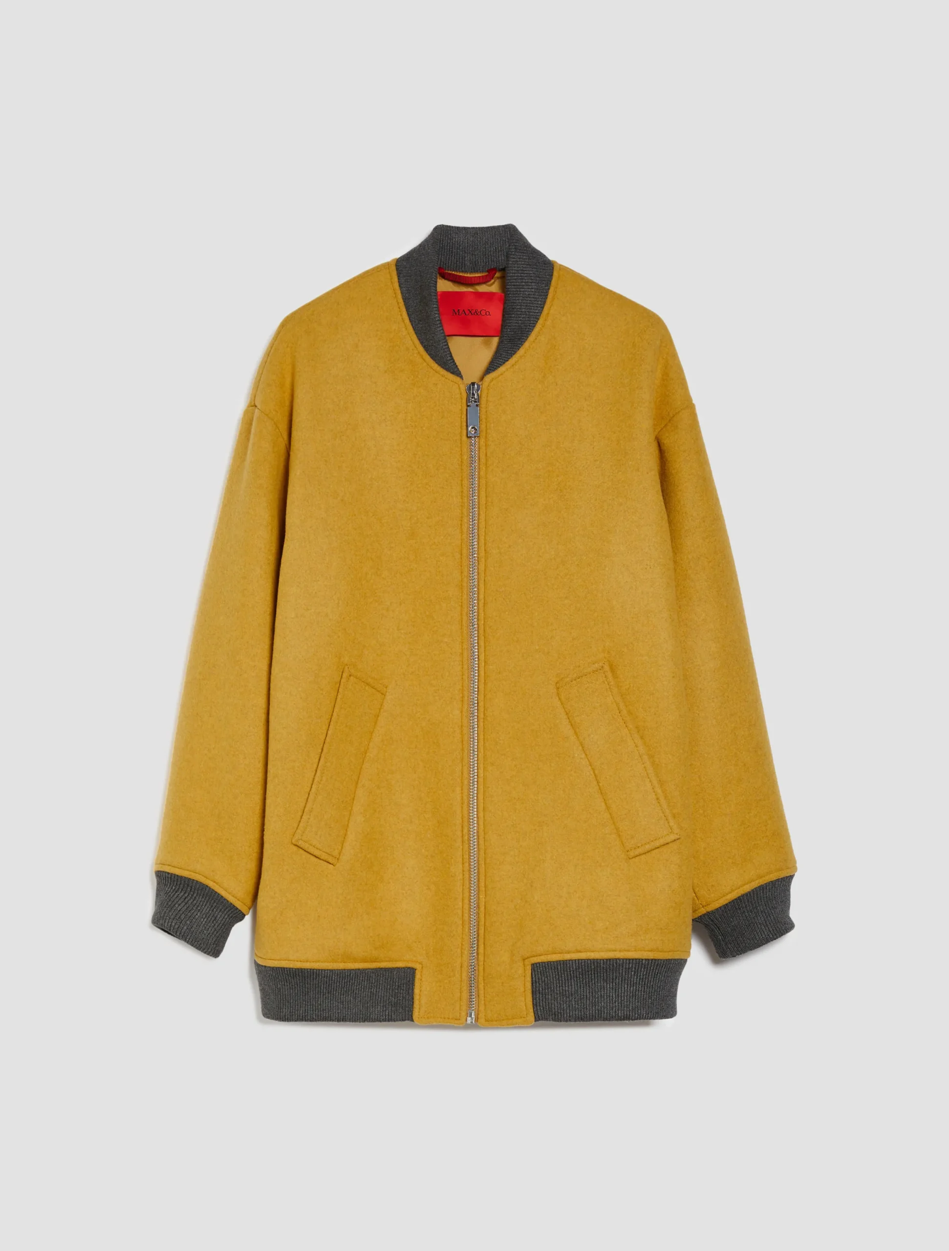 Oversized bomber jacket in a wool blend