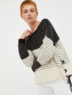 Oversized cotton and linen jumper