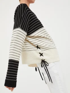 Oversized cotton and linen jumper