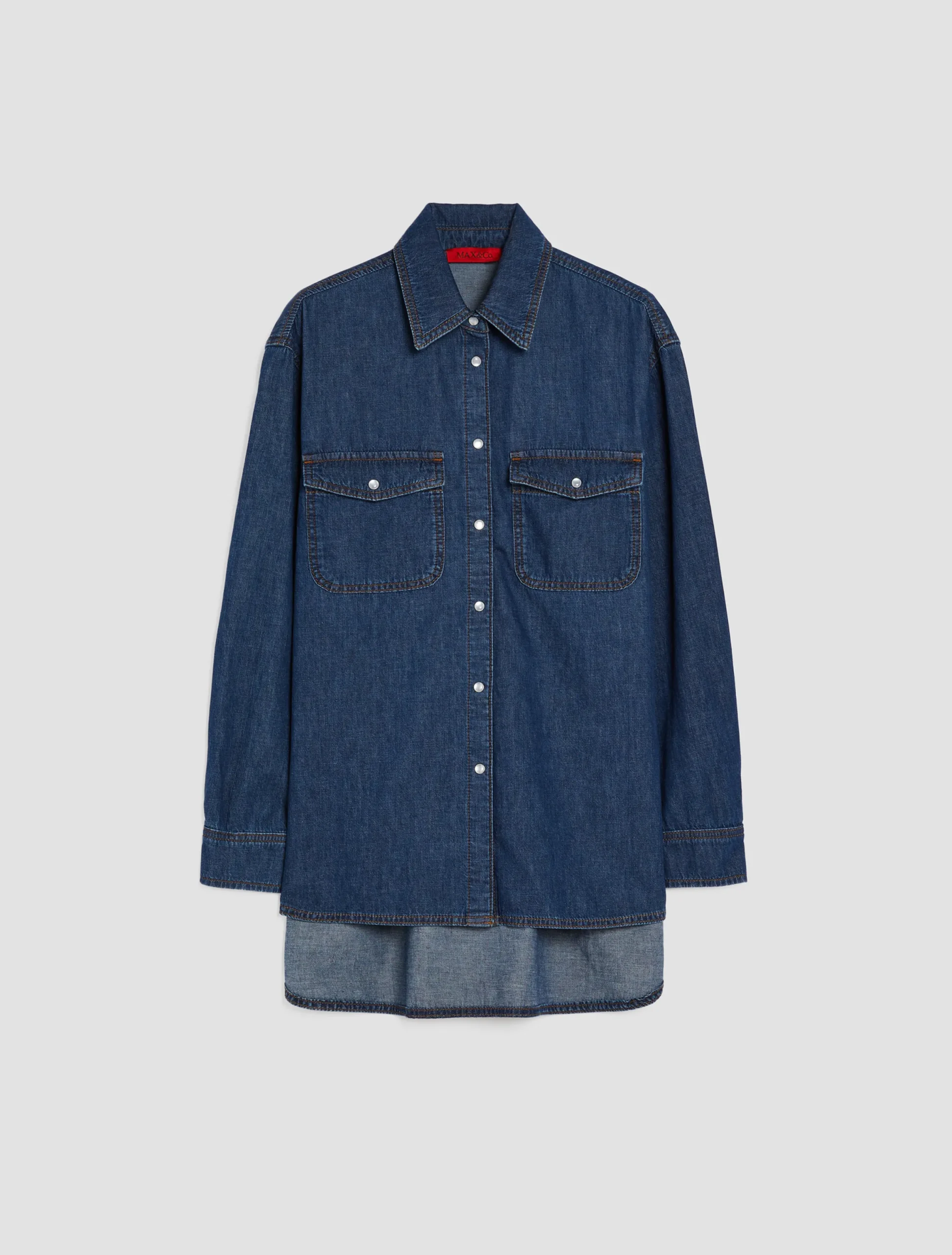 Oversized denim shirt