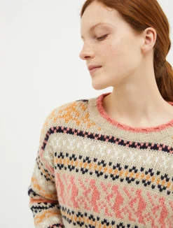Oversized jacquard pullover
