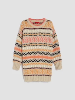 Oversized jacquard pullover