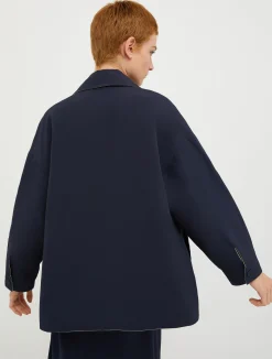 Oversized reversible shacket