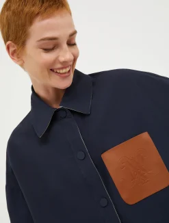 Oversized reversible shacket