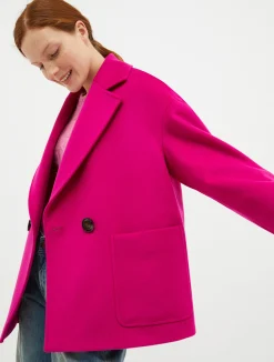 Oversized wool pea coat