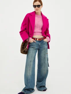 Oversized wool pea coat