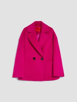 Oversized wool pea coat