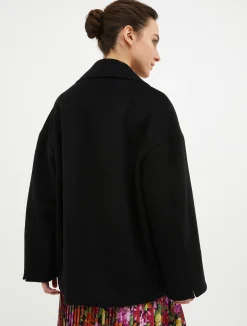 Oversized wool pea coat