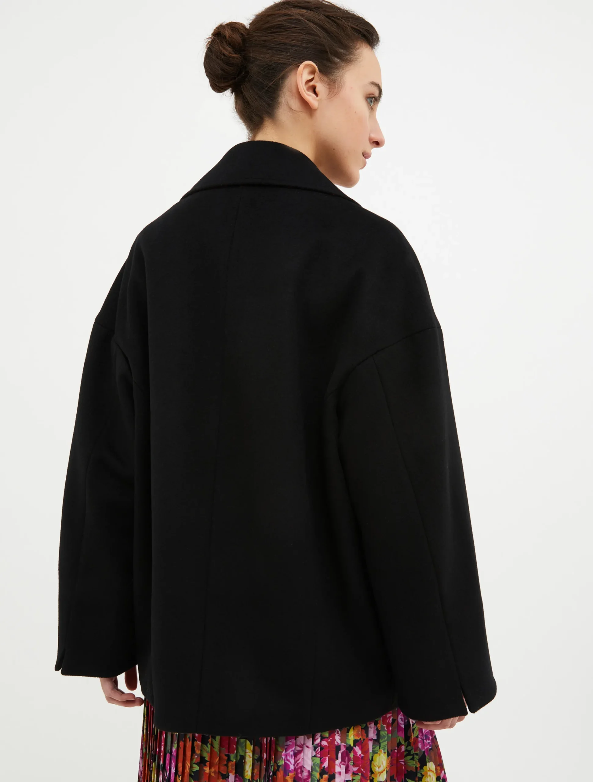 Oversized wool pea coat