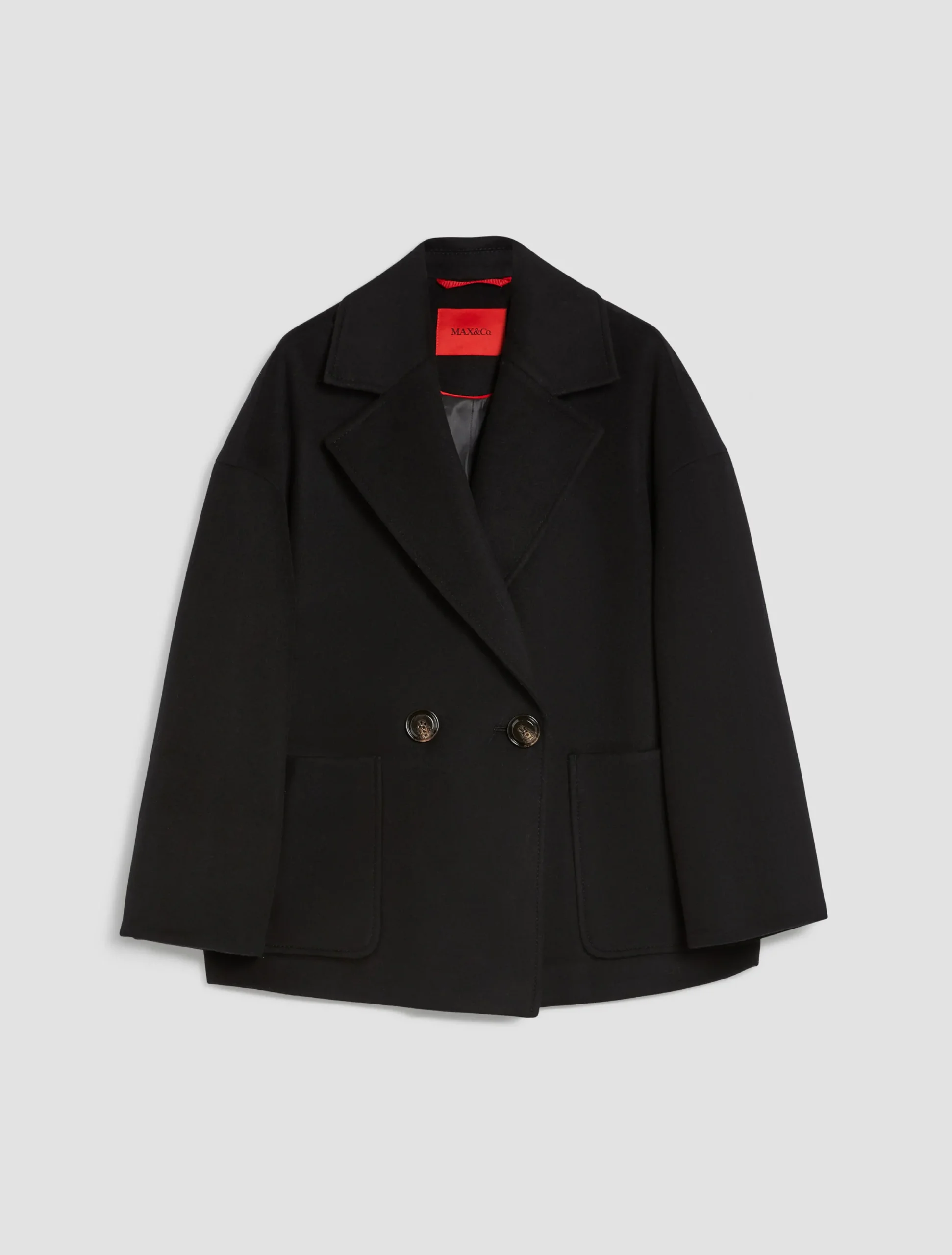 Oversized wool pea coat