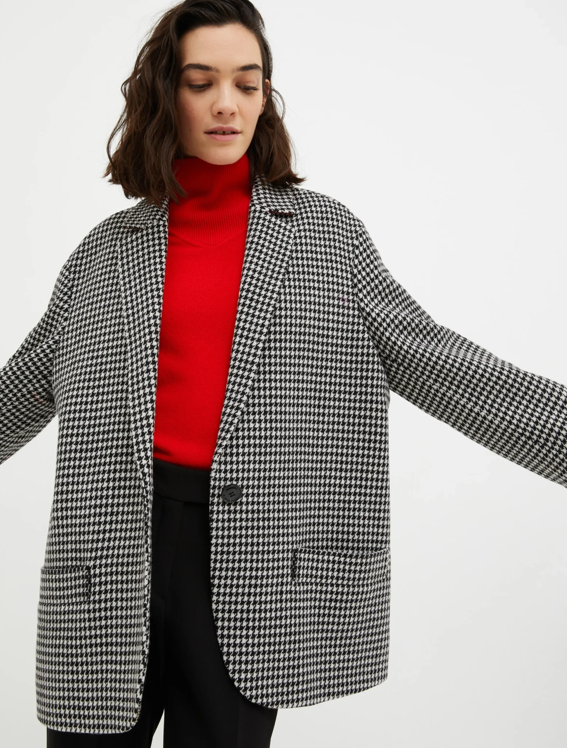 Oversized wool-blend blazer
