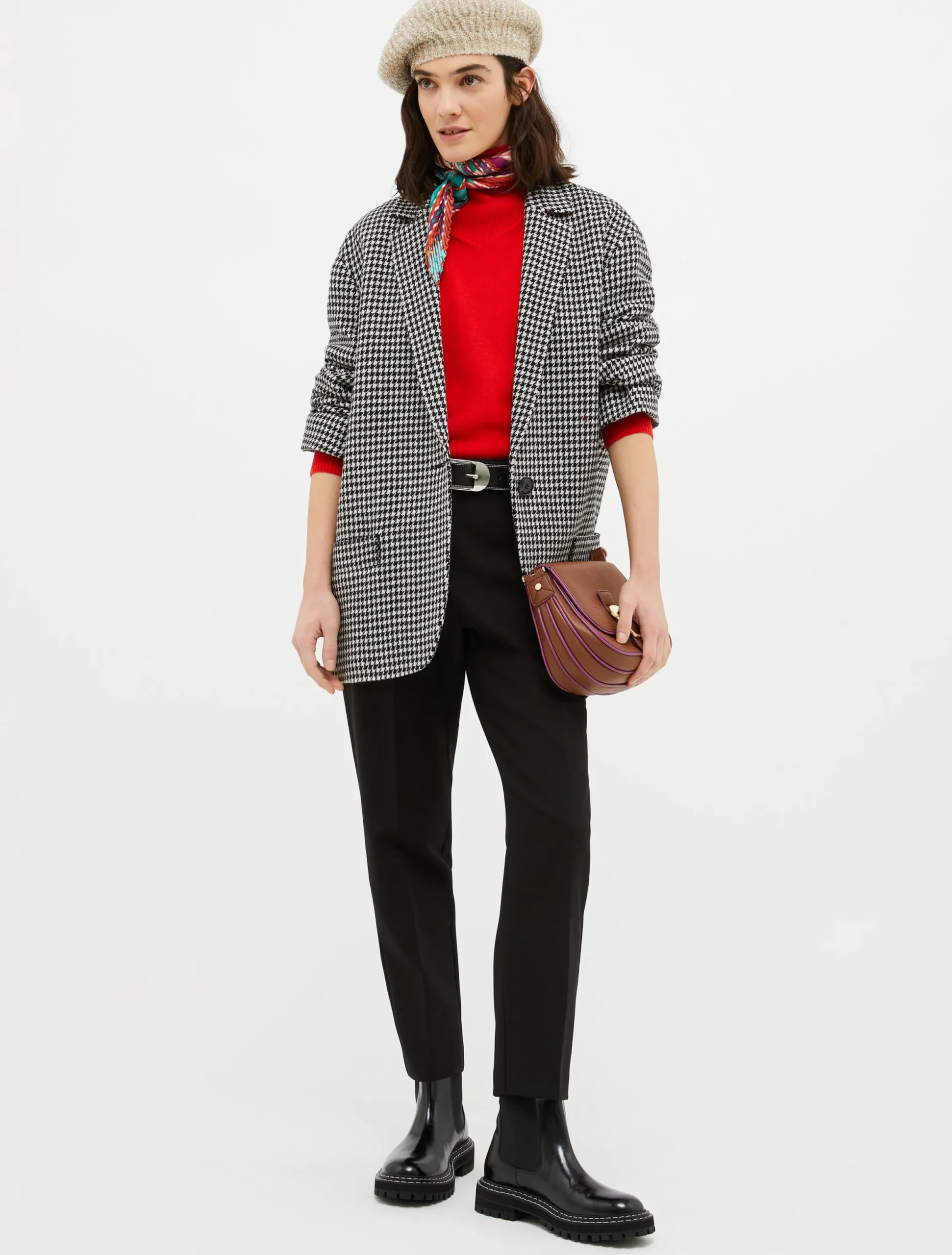 Oversized wool-blend blazer