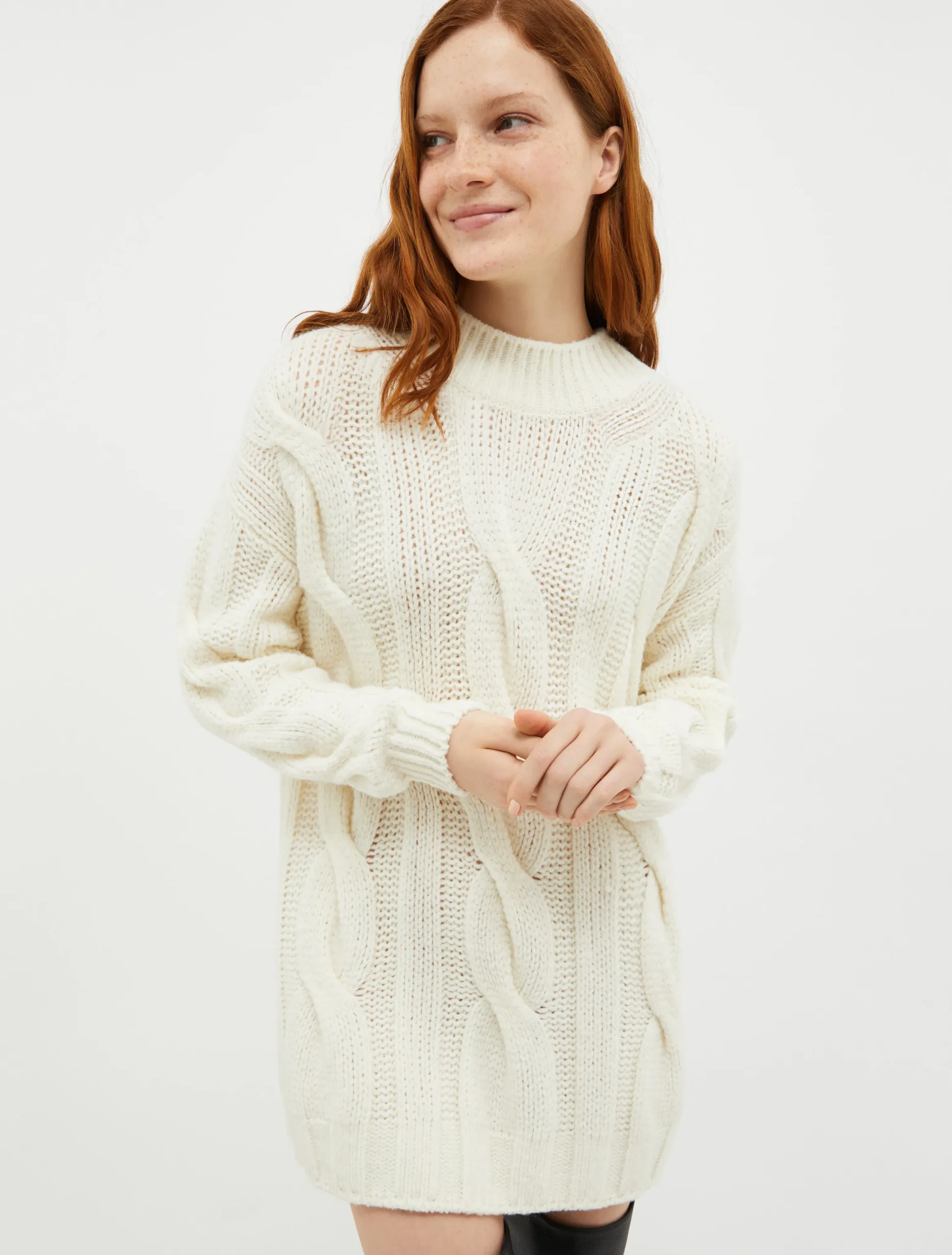 Oversized wool-blend pullover