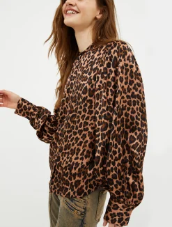 Patterned satin shirt