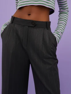 Pinstriped trousers MAX&Co. with Looney Tunes