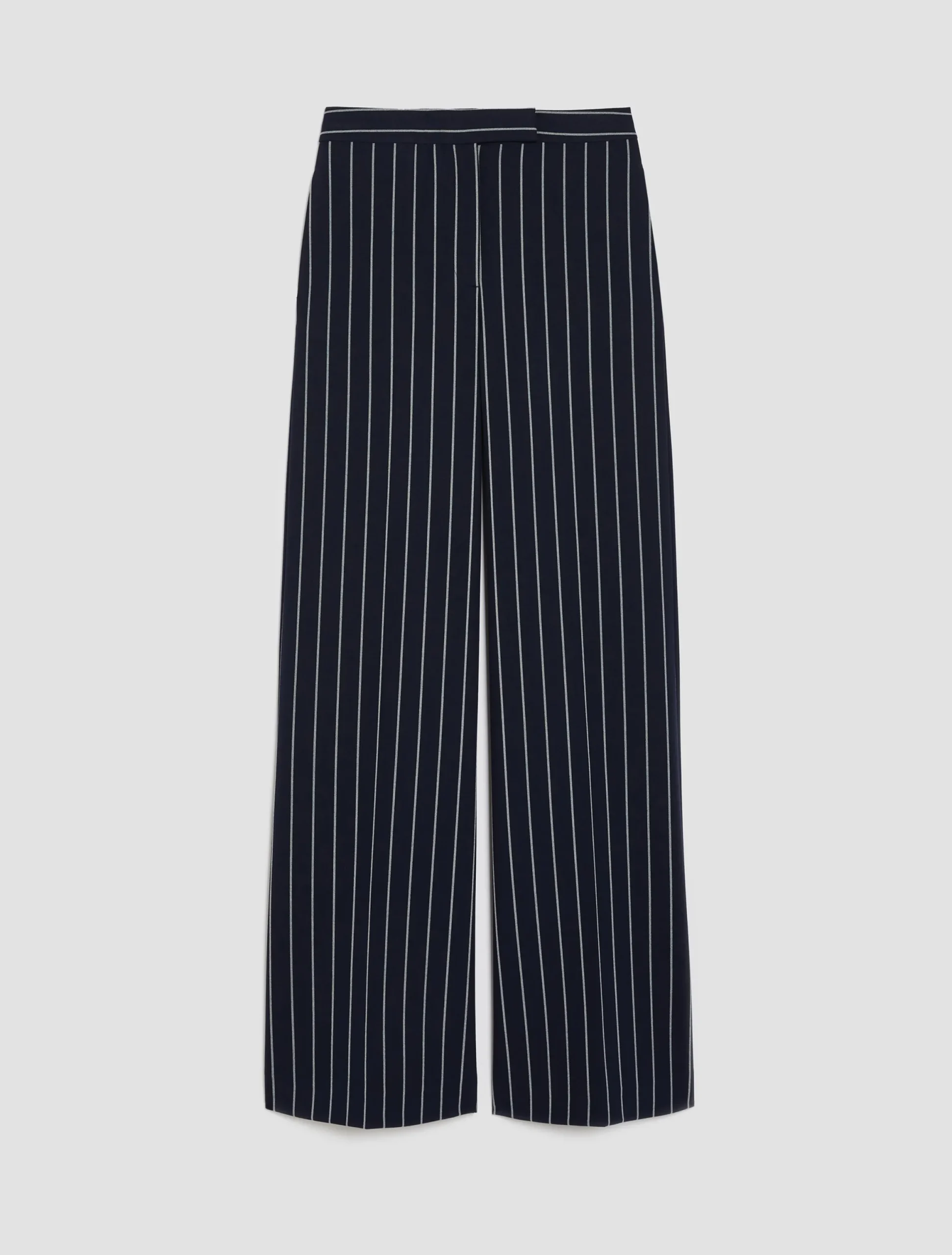 Pinstriped wide-leg trousers