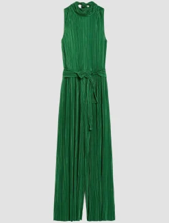 Pleated jersey jumpsuit