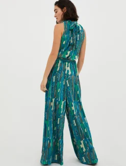 Pleated jersey jumpsuit
