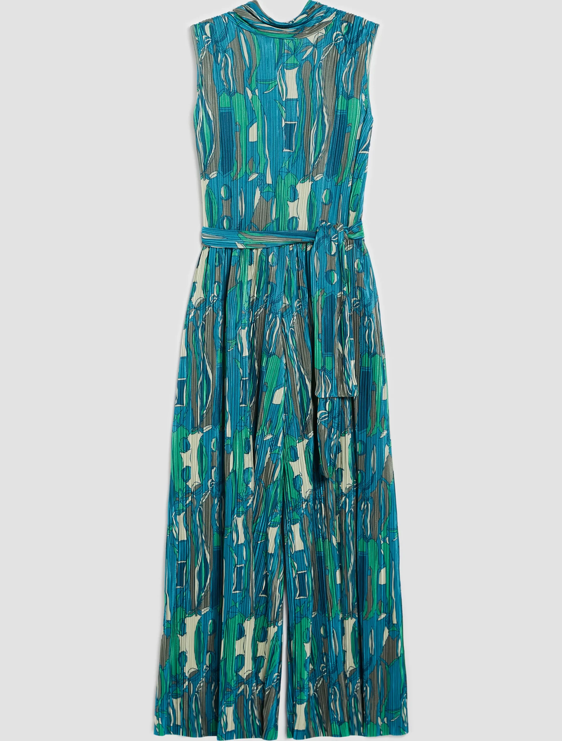 Pleated jersey jumpsuit