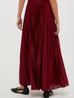 Pleated jersey skirt