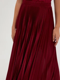 Pleated jersey skirt
