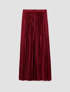 Pleated jersey skirt