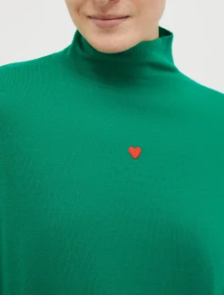 Polo neck wool jumper