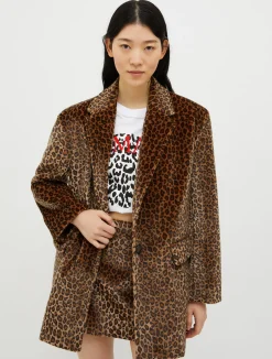 Pony-hair oversized blazer