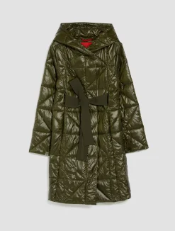 Quilted hooded coat