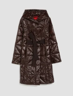 Quilted hooded coat
