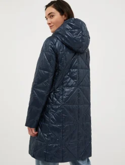 Quilted hooded coat